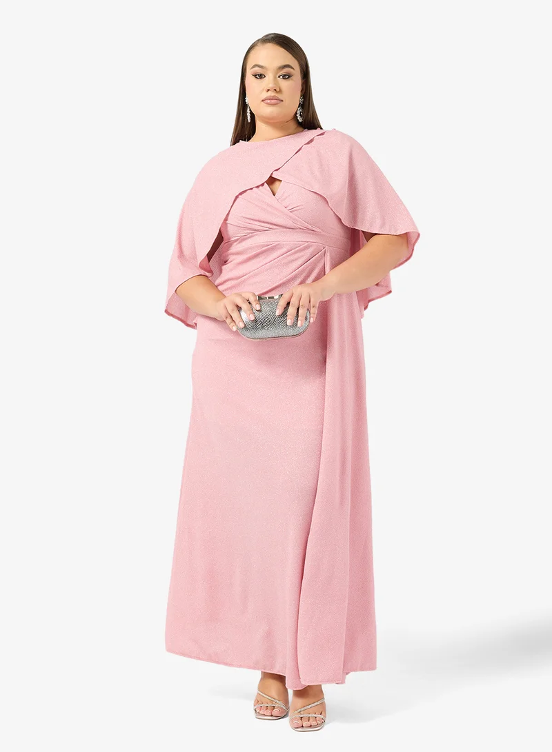 خزانة A-line Dress With Cape Sleeves